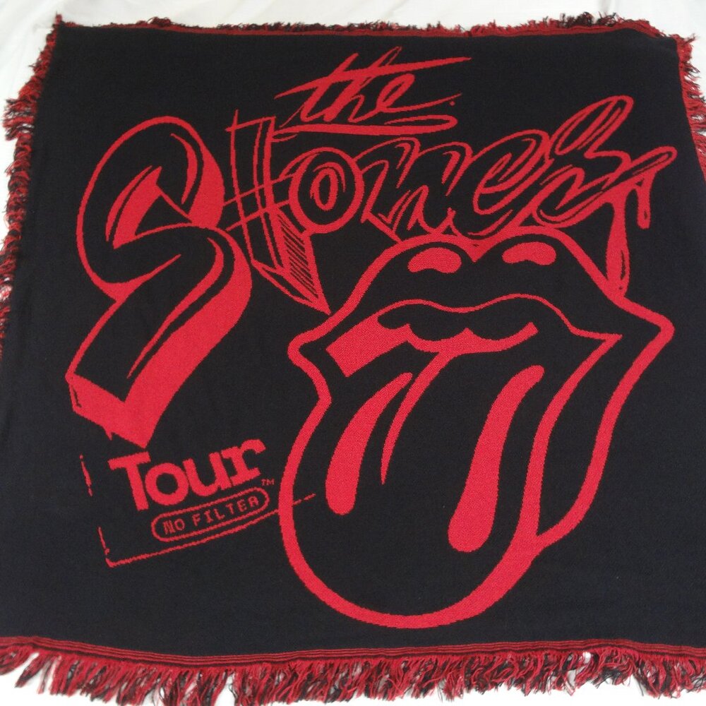 THE ROLLING STONES NO FILTER TOUR WOVEN THROW BLANKET L337